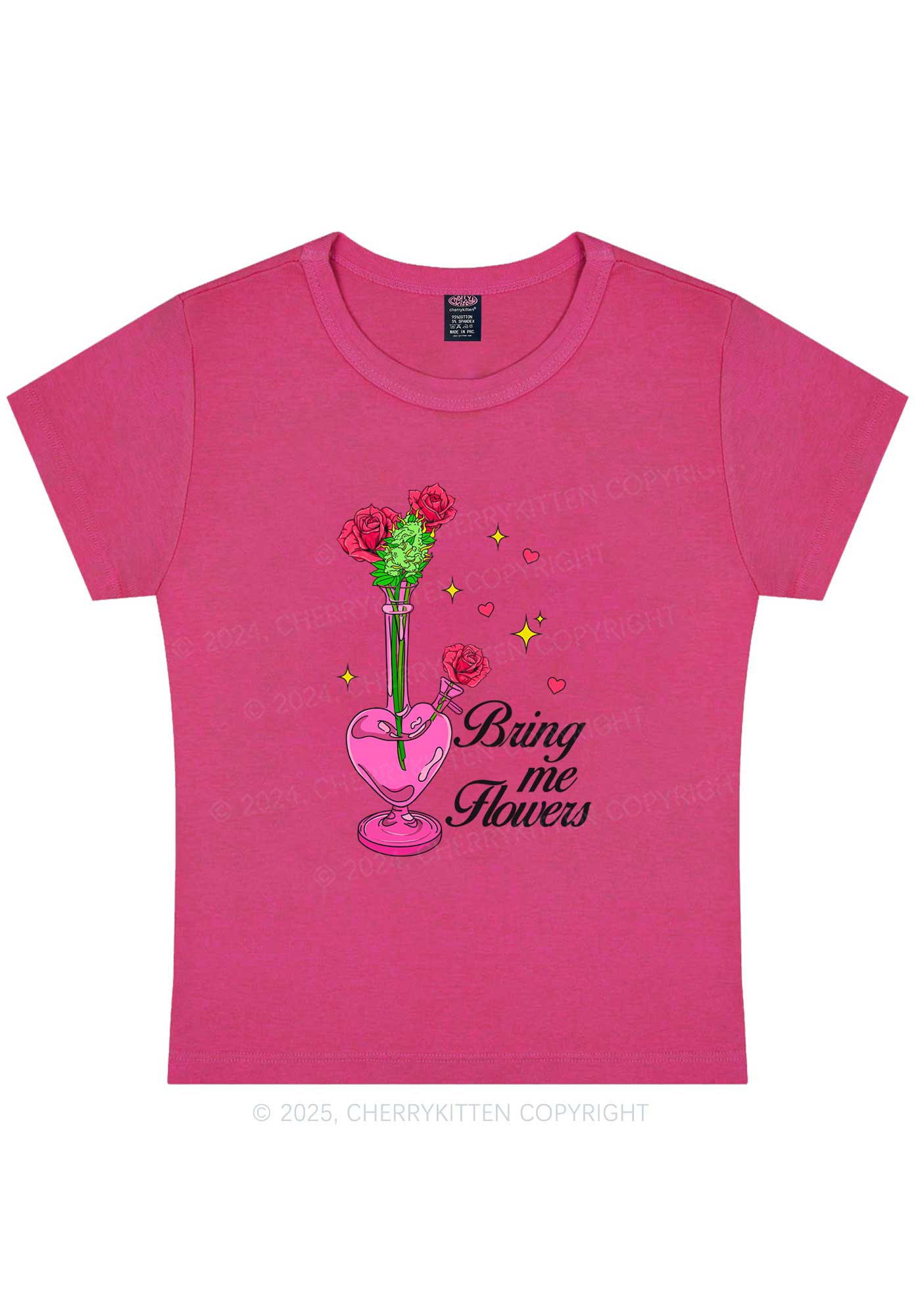 Bring Me Flowers Y2K Baby Tee Cherrykitten