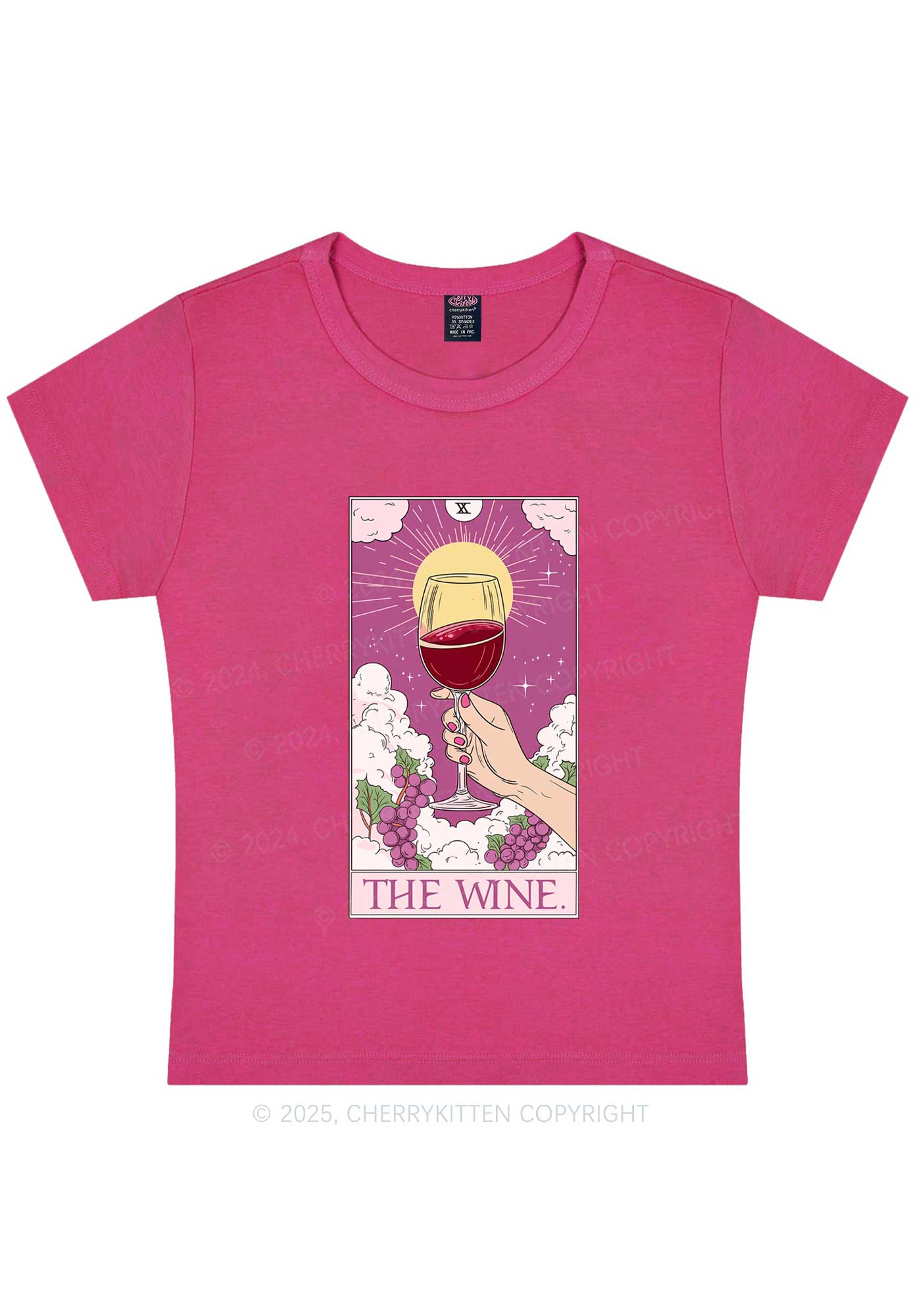 The Wine Y2K Baby Tee Cherrykitten