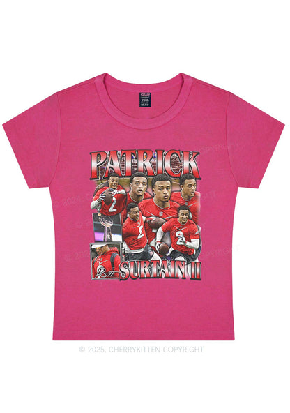 Red Patrick Y2K Super Bowl Baby Tee Cherrykitten