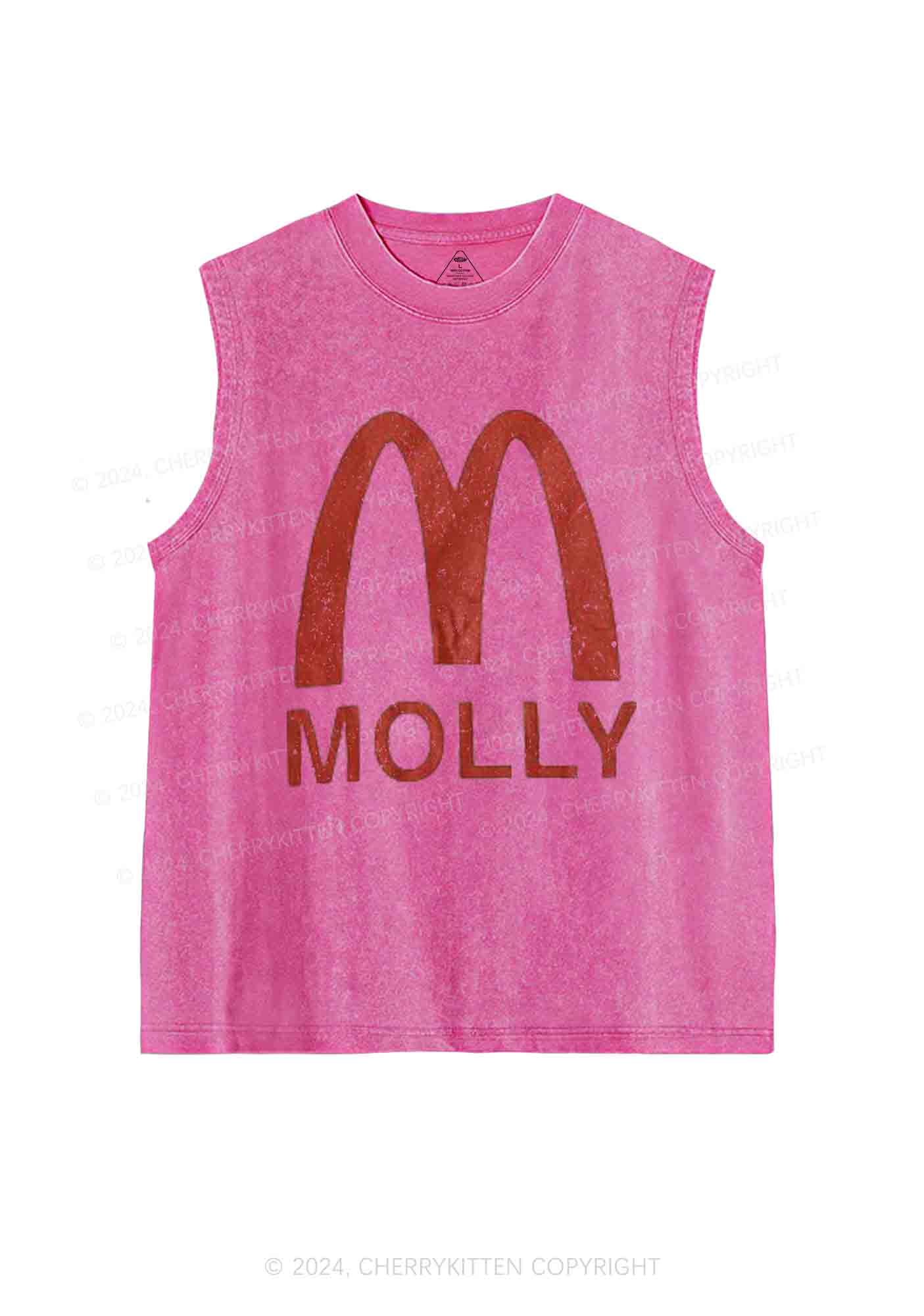 Red Molly Y2K Washed Tank Cherrykitten