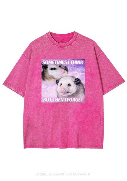 Rats Think Then Forget Y2K Washed Tee Cherrykitten