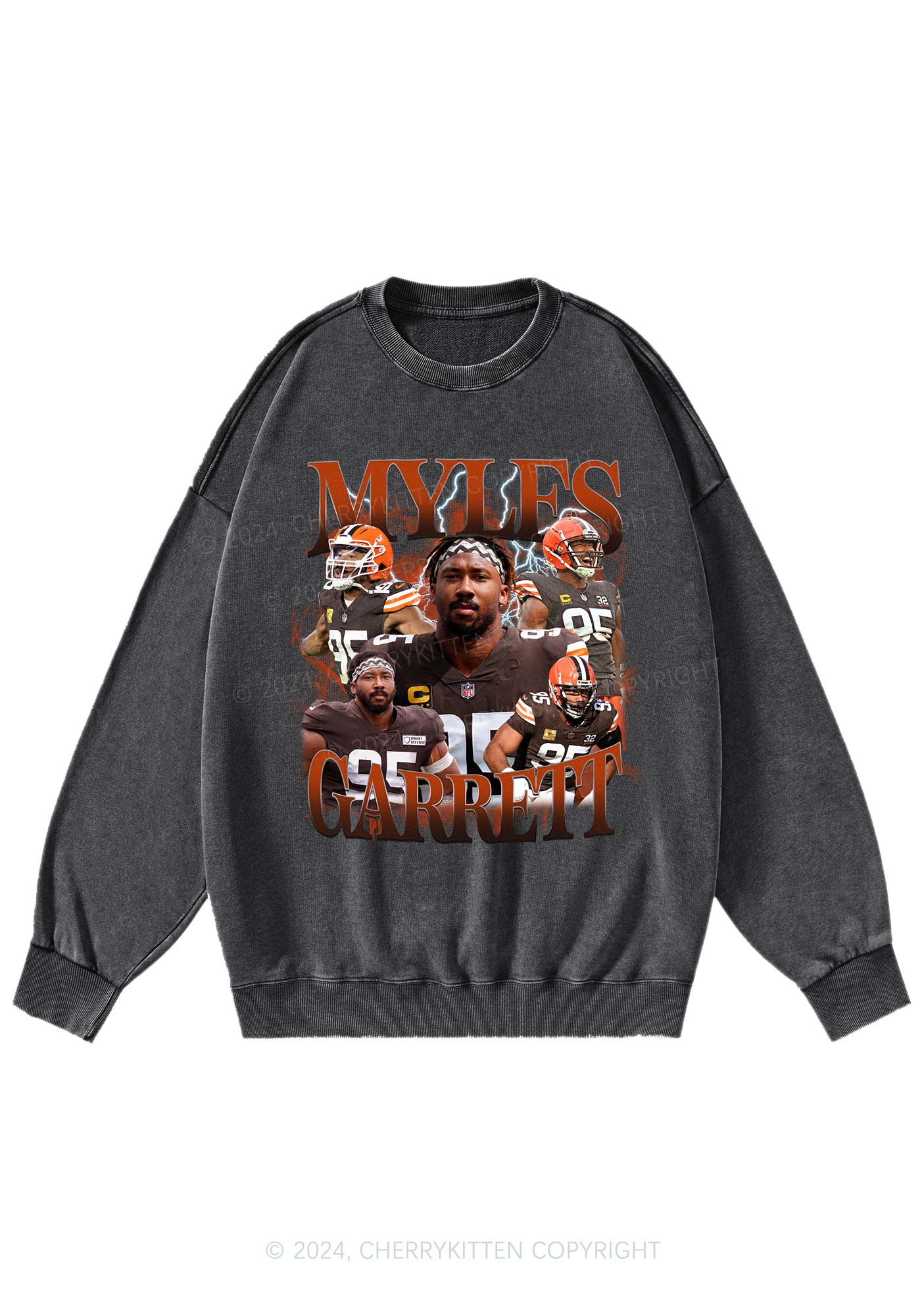 Red Myles Y2K Super Bowl Washed Sweatshirts Cherrykitten