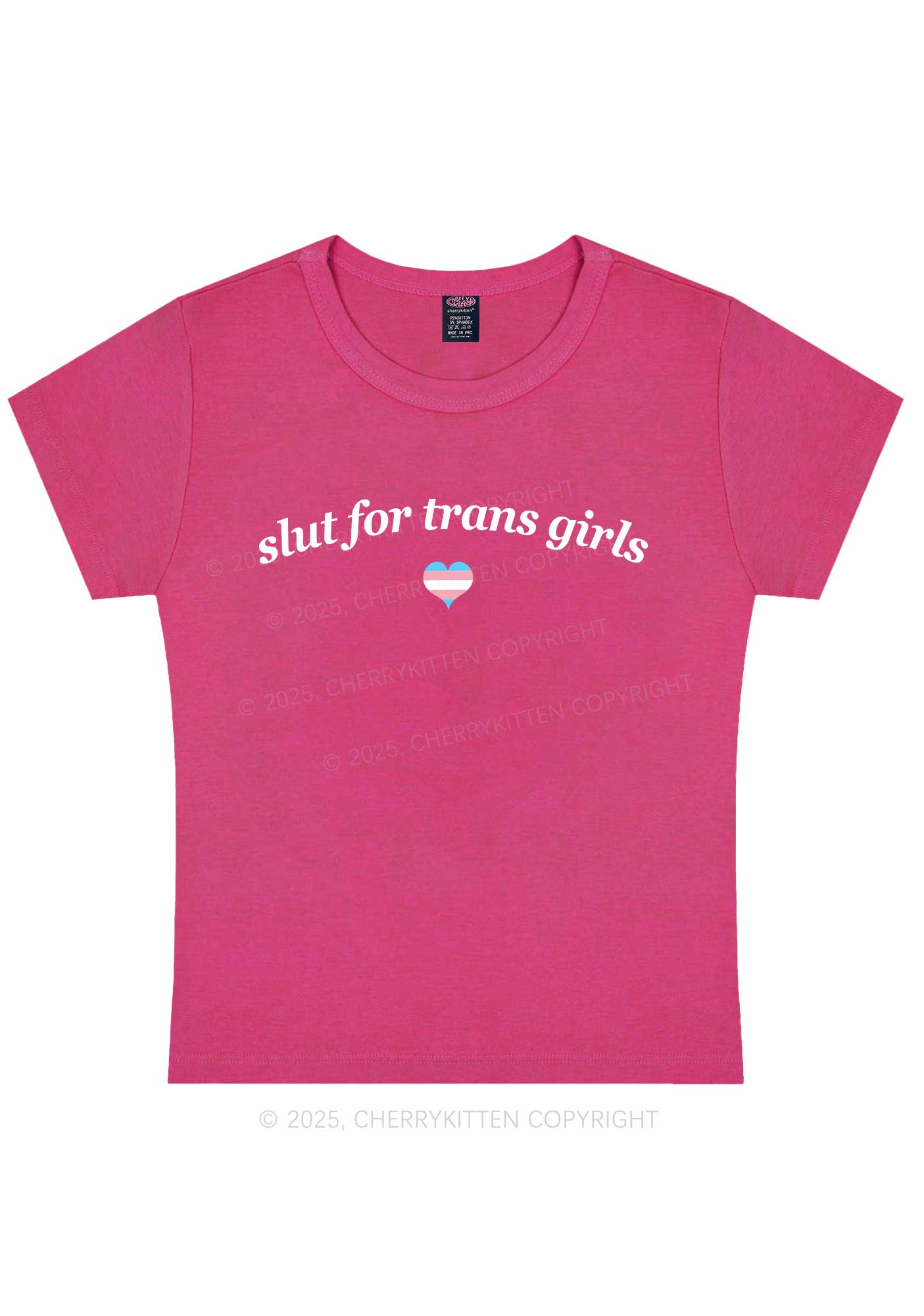 Slxt For Trans Girls Y2K Baby Tee Cherrykitten