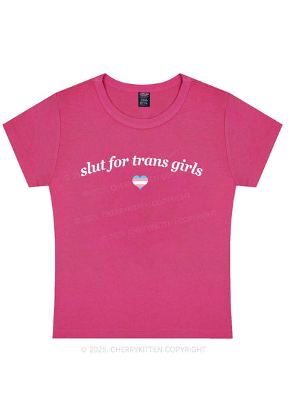 Slxt For Trans Girls Y2K Baby Tee Cherrykitten