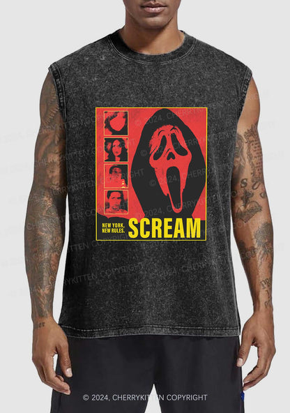 Scream New York Halloween Y2K Washed Tank Cherrykitten