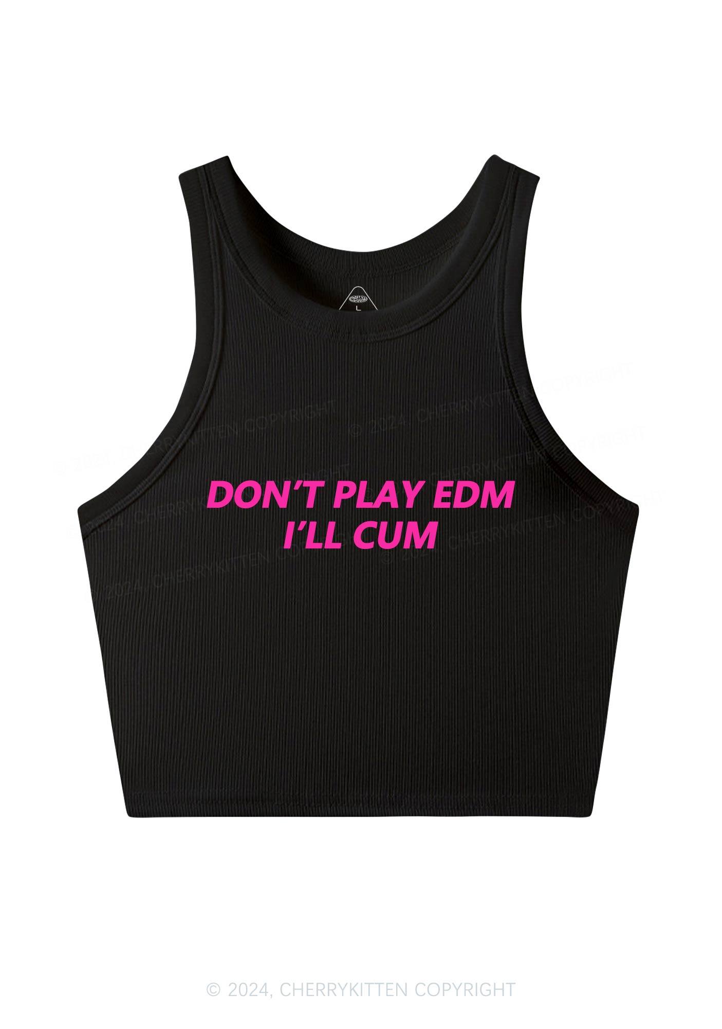 Dont Play Edm Y2K Crop Tank Top Cherrykitten