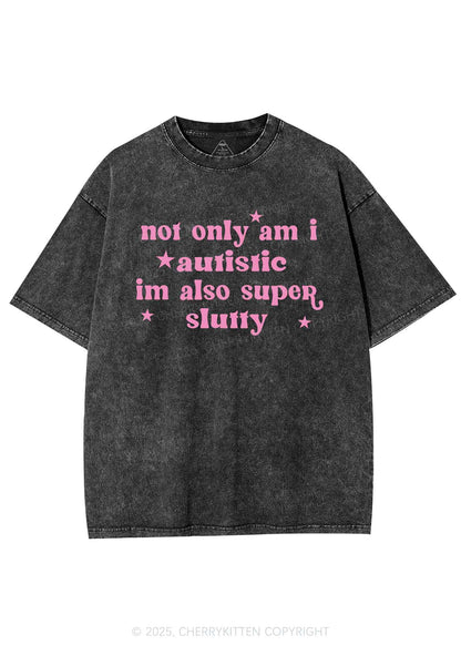 Autistic Slxtty Y2K Washed Tee Cherrykitten