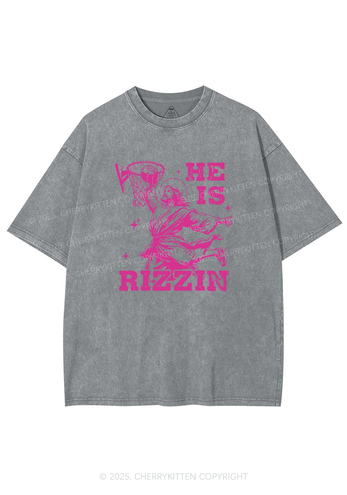 He Is Rizzin Y2K Washed Tee Cherrykitten