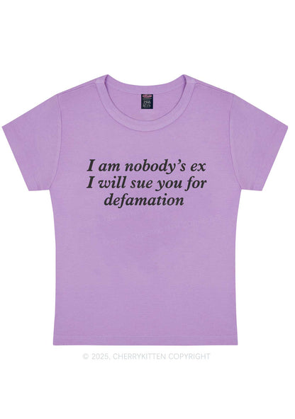 Sue You For Defamation Y2K Baby Tee Cherrykitten