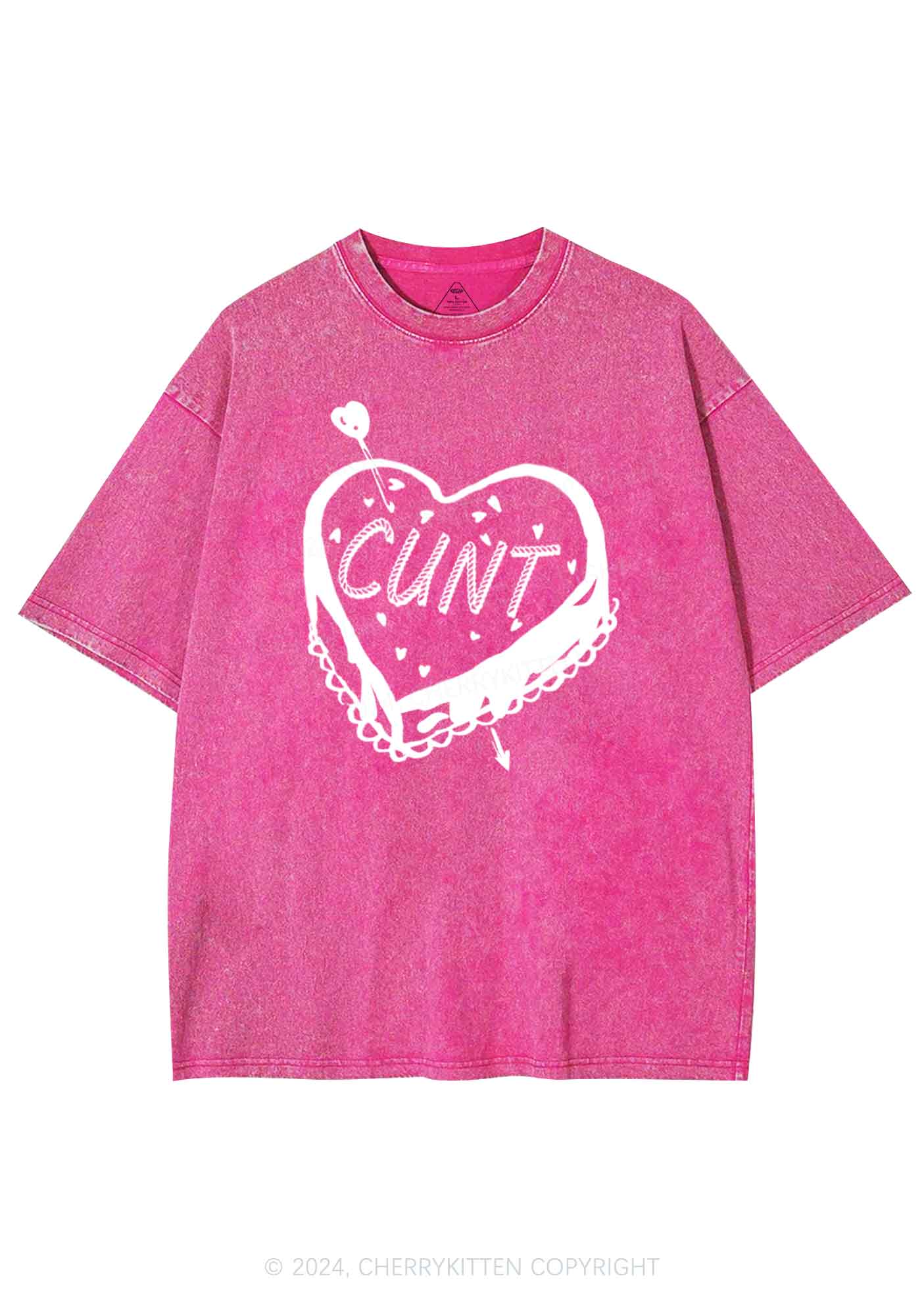 Cxxt Cake Y2K Valentine's Day Washed Tee Cherrykitten