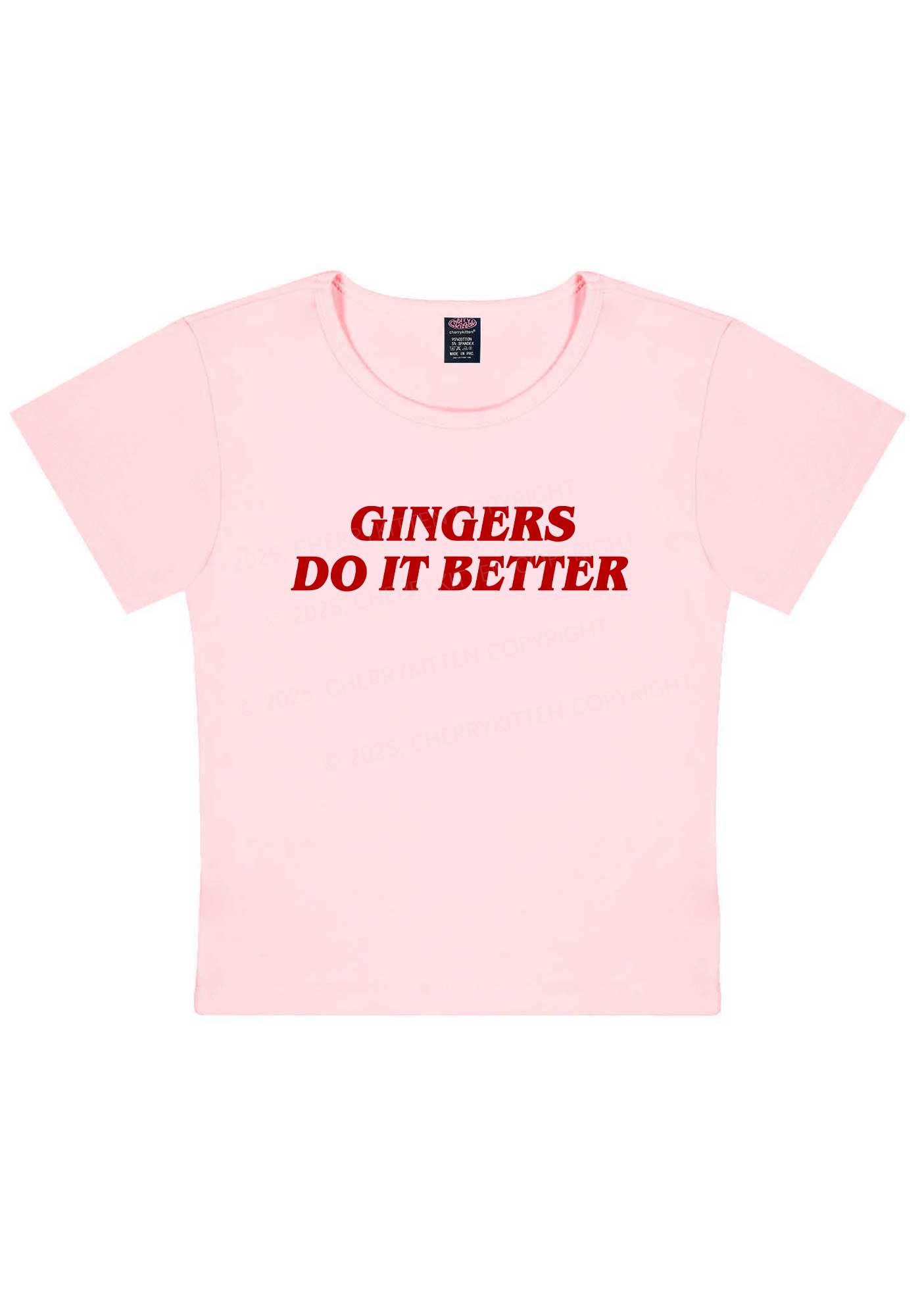 Gingers Do It Better Y2K Baby Tee Cherrykitten