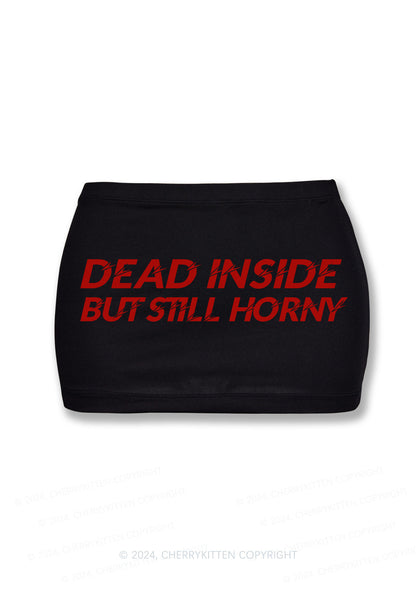 Dead Inside Y2K Mini Hip Skirt Cherrykitten