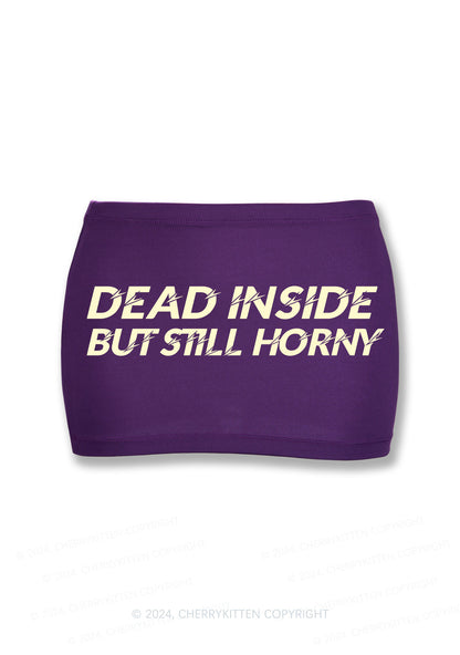 Dead Inside Y2K Mini Hip Skirt Cherrykitten