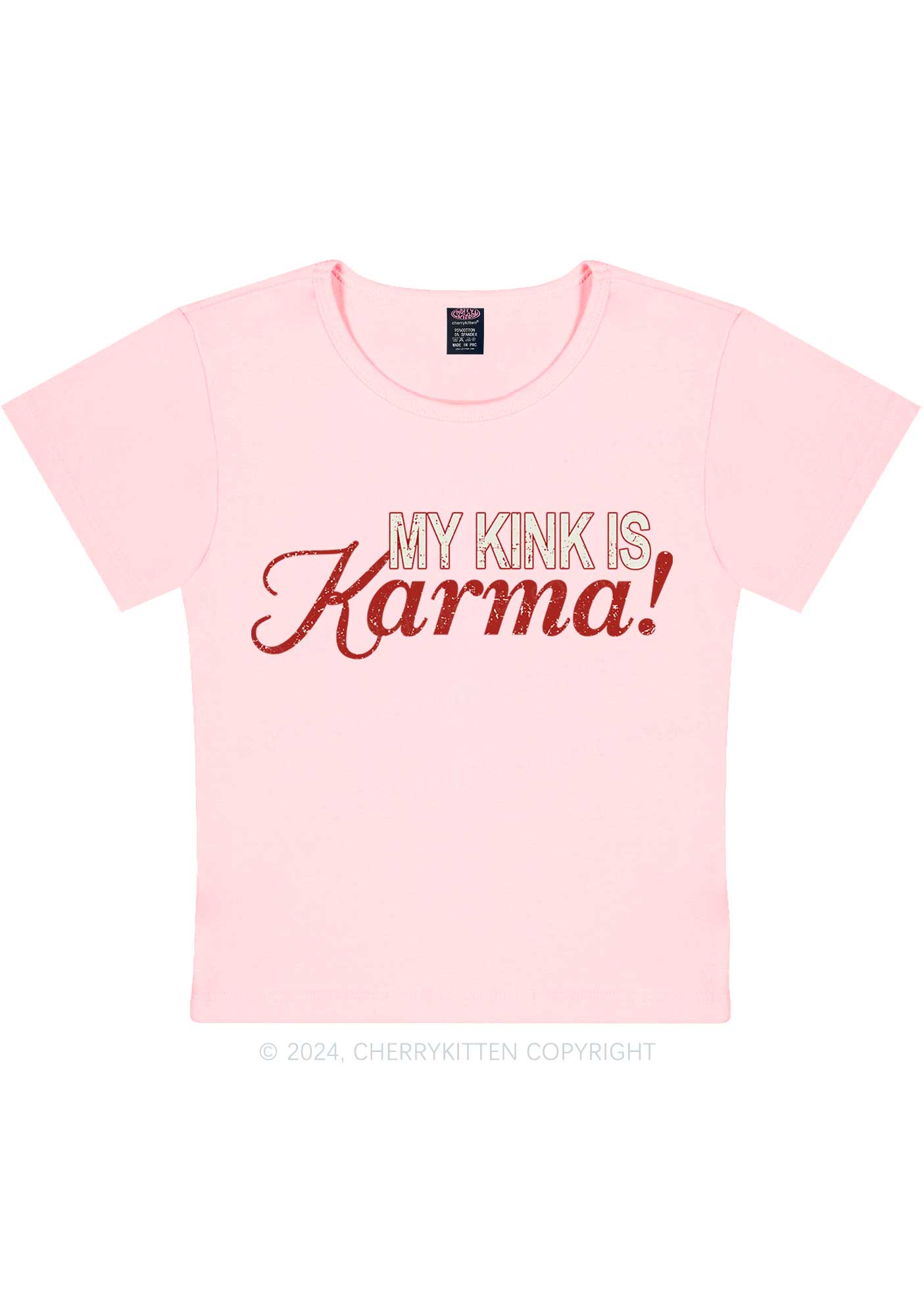 My Kink Is Karma Y2K Baby Tee Cherrykitten