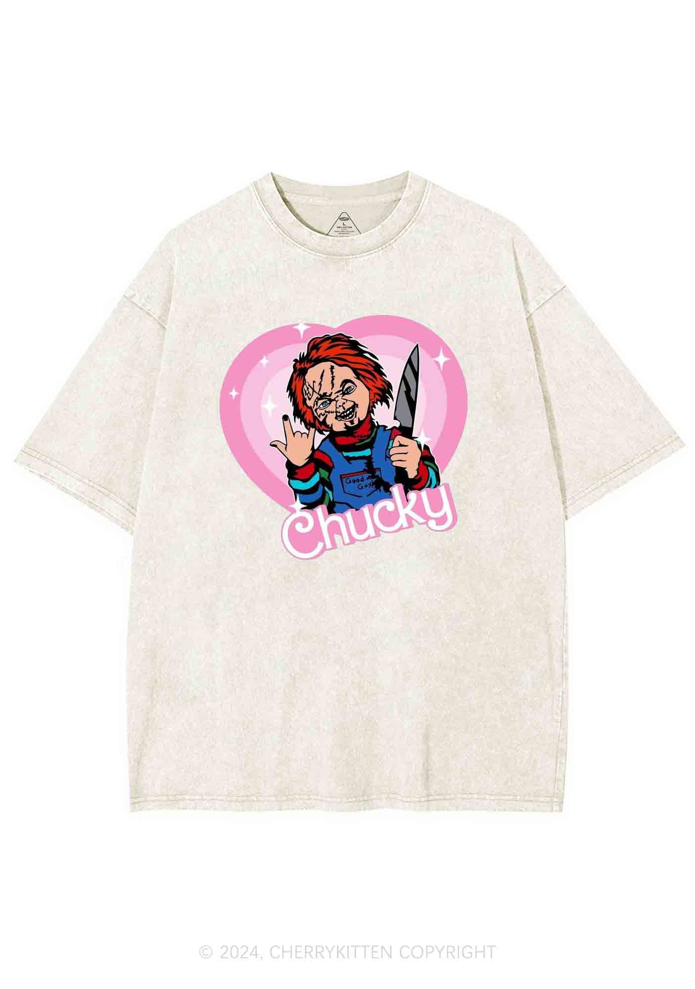 Halloween Chucky Killer Y2K Washed Tee Cherrykitten