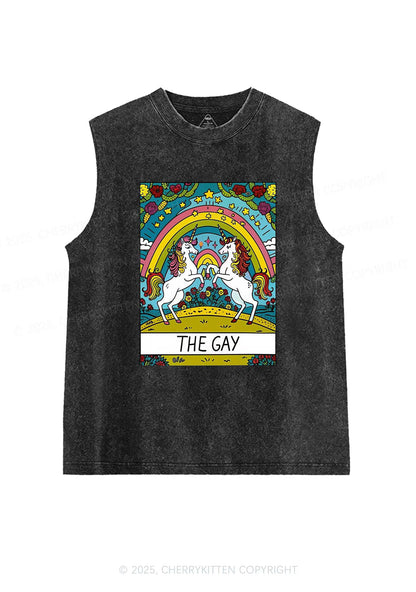 The Gay Unicorn Y2K Washed Tank Cherrykitten