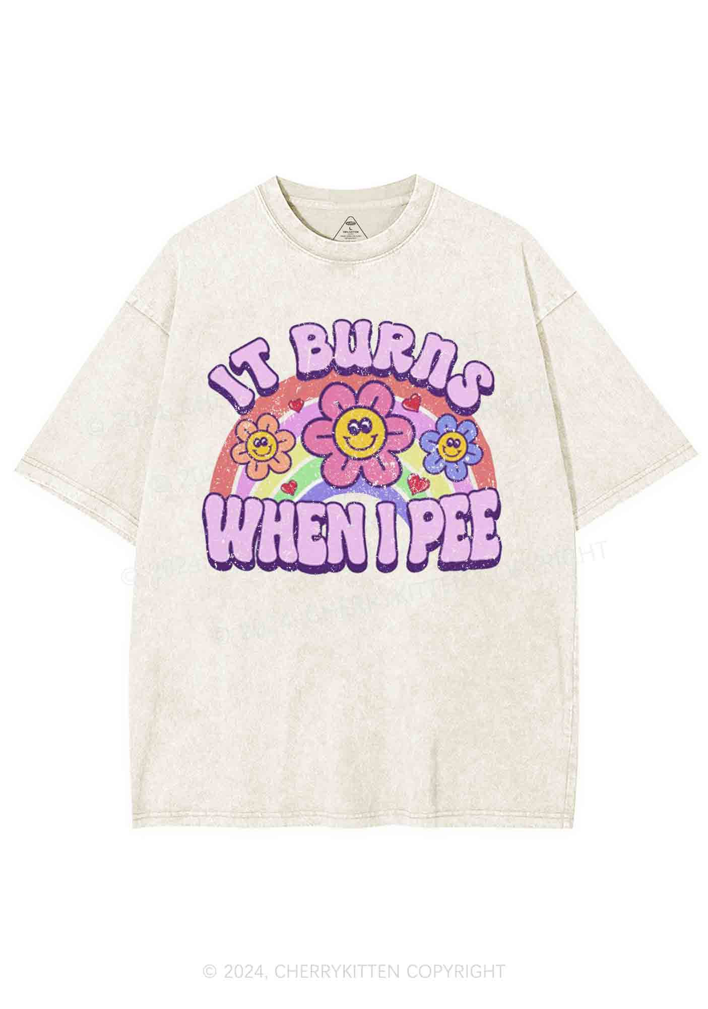 It Burns Y2K Washed Tee Cherrykitten