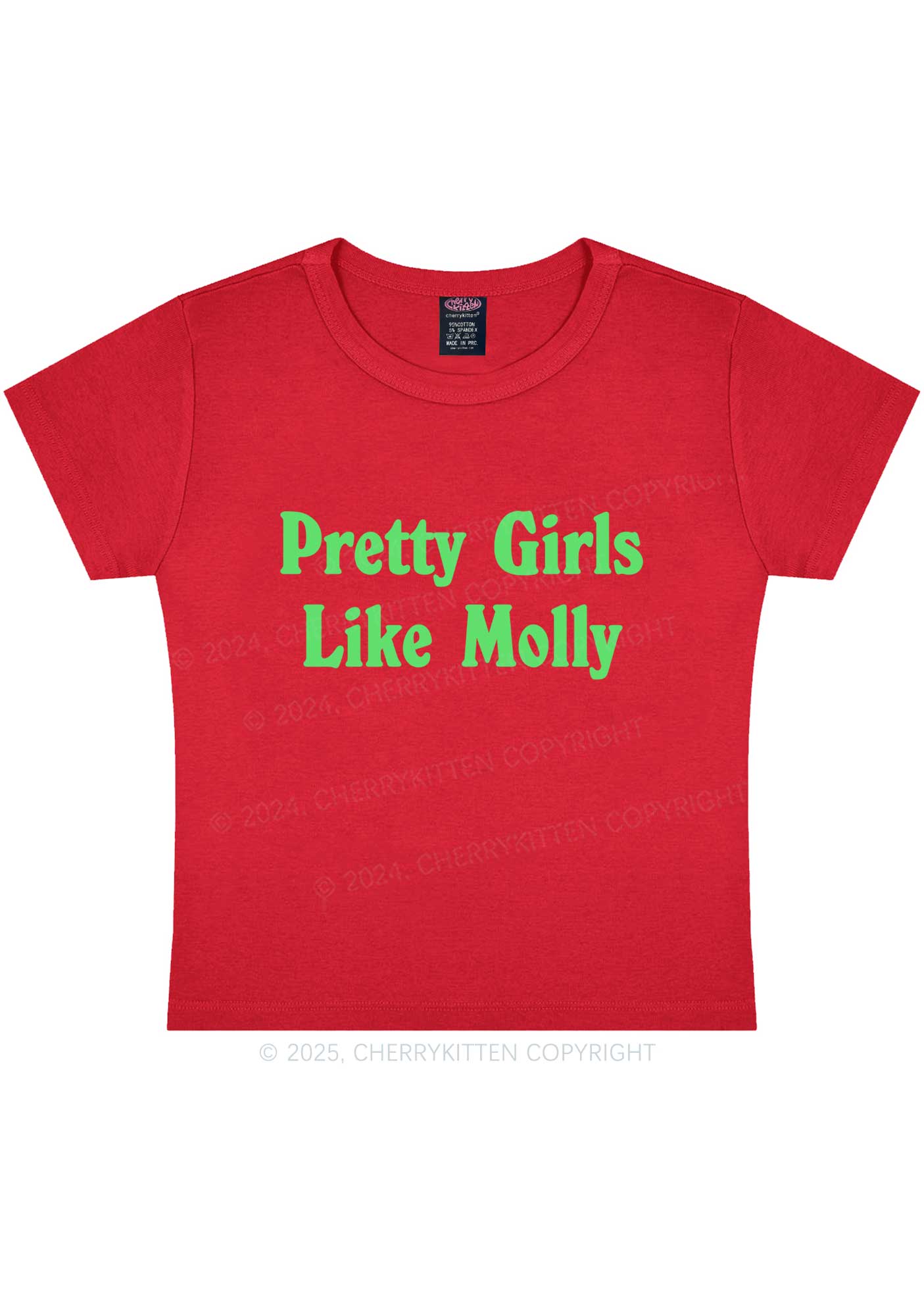 Pretty Girls Like Molly Y2K Baby Tee Cherrykitten