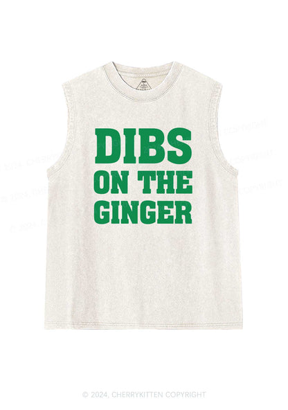 Dibs On The Ginger St Patricks Y2K Washed Tank Cherrykitten