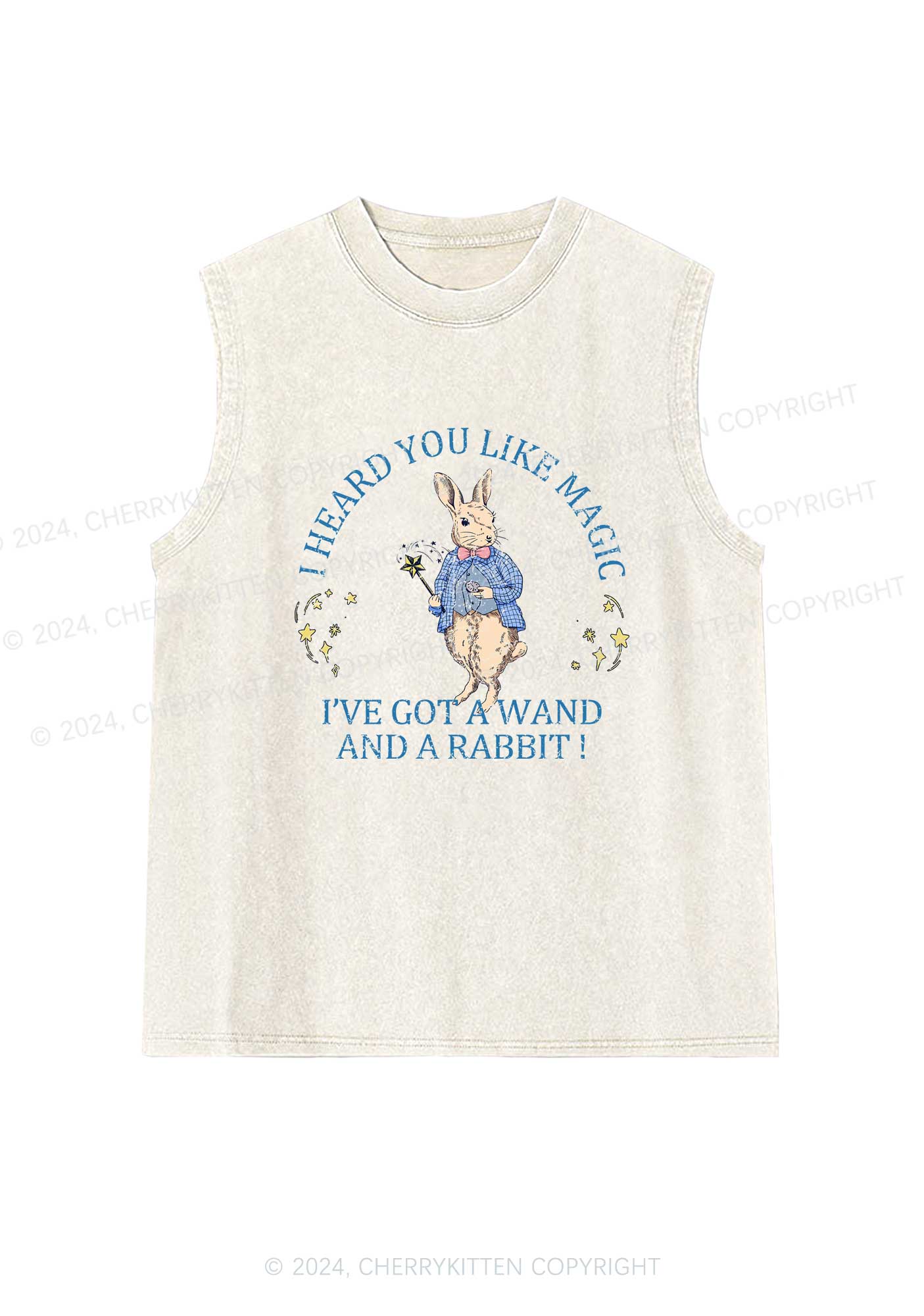 Wand Rabbit Y2K Washed Tank Cherrykitten