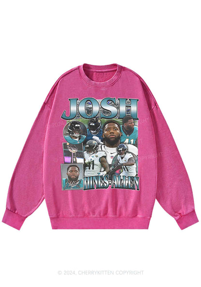 Green Josh Y2K Super Bowl Washed Sweatshirts Cherrykitten