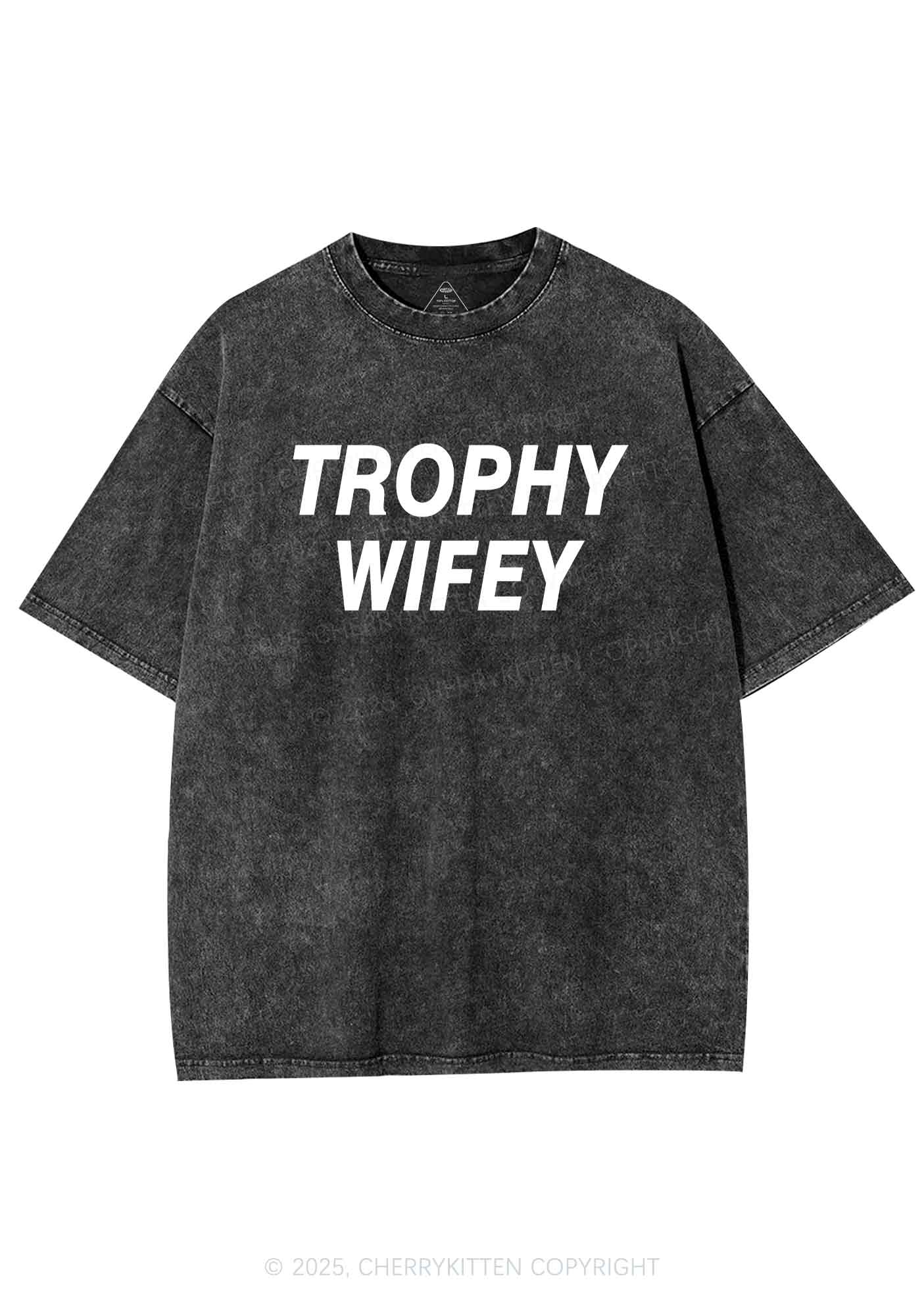 Trophy Wifey Y2K Washed Tee Cherrykitten