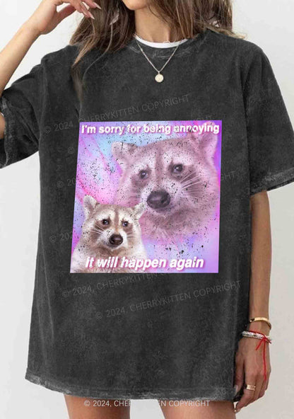 Sorry For Being Annoying Y2K Washed Tee Cherrykitten