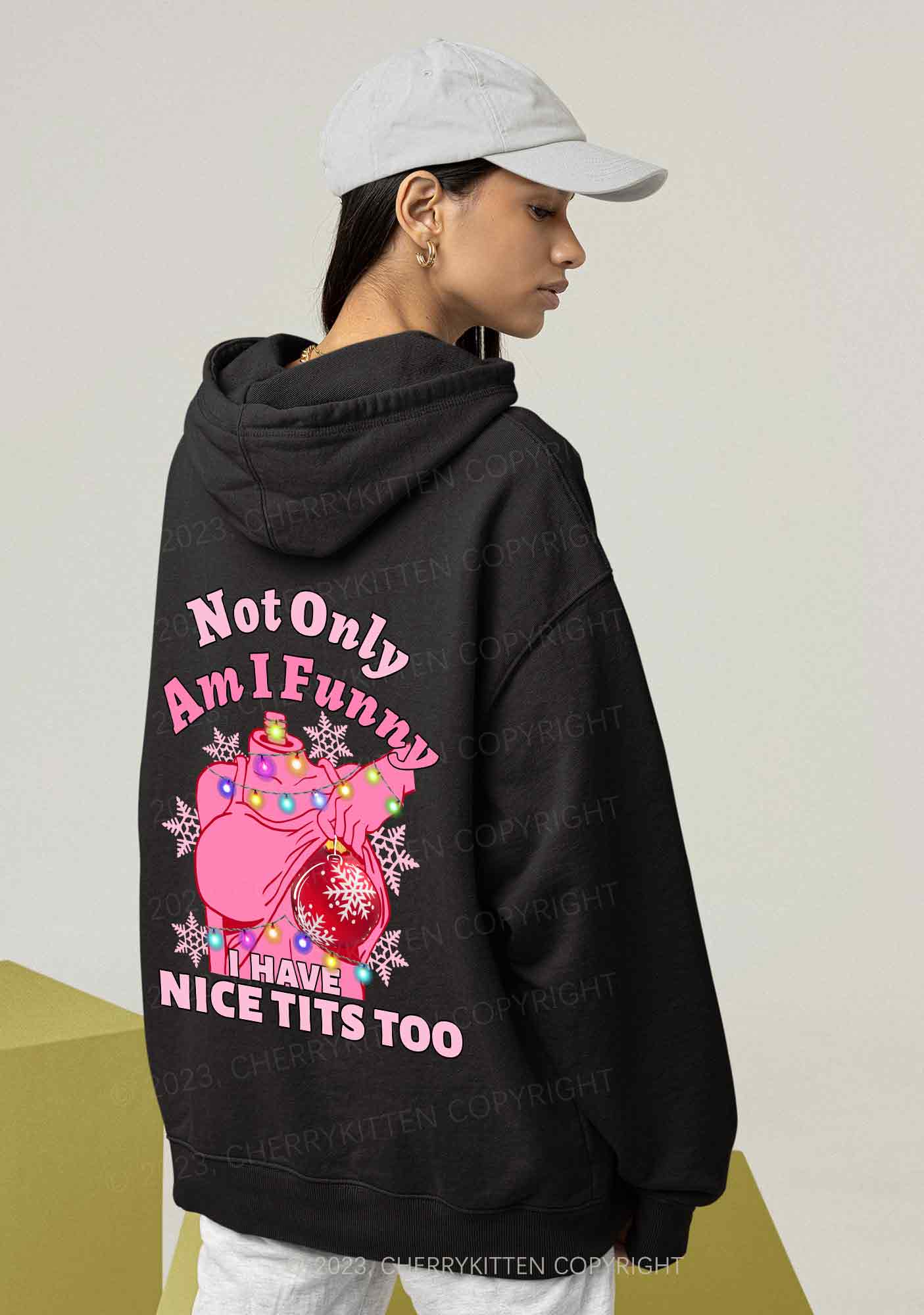 I Have Nice Dots Too Christmas Y2K Hoodie Cherrykitten