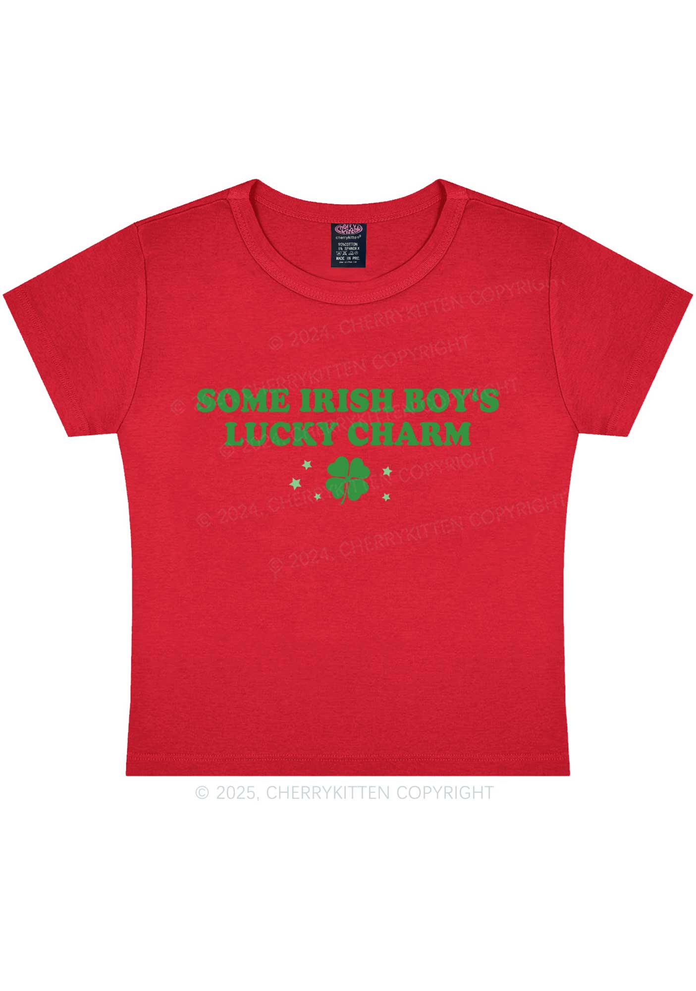 Irish Boys Lucky Charm St Patricks Y2K Baby Tee Cherrykitten