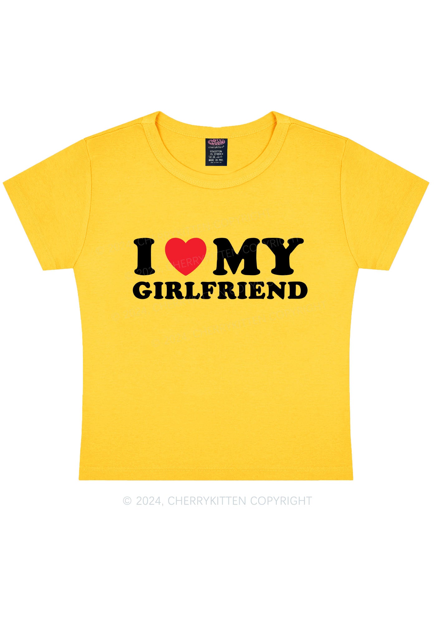 I Love Girlfriend Y2K Valentine's Day Baby Tee Cherrykitten