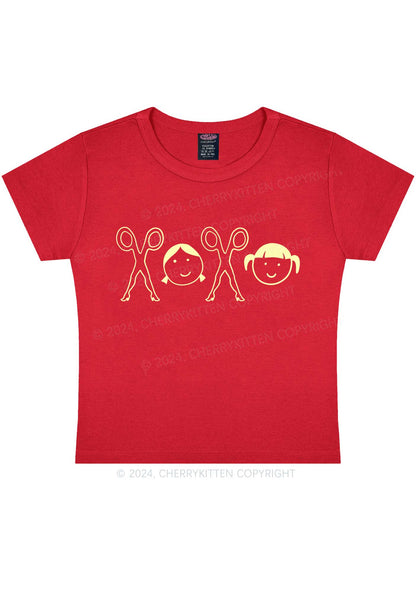 Girls XOXO Y2K Valentine's Day Baby Tee Cherrykitten