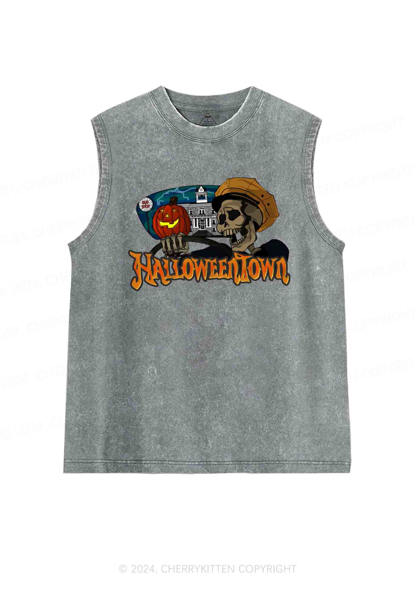 Halloween Town Cab Y2K Washed Tank Cherrykitten