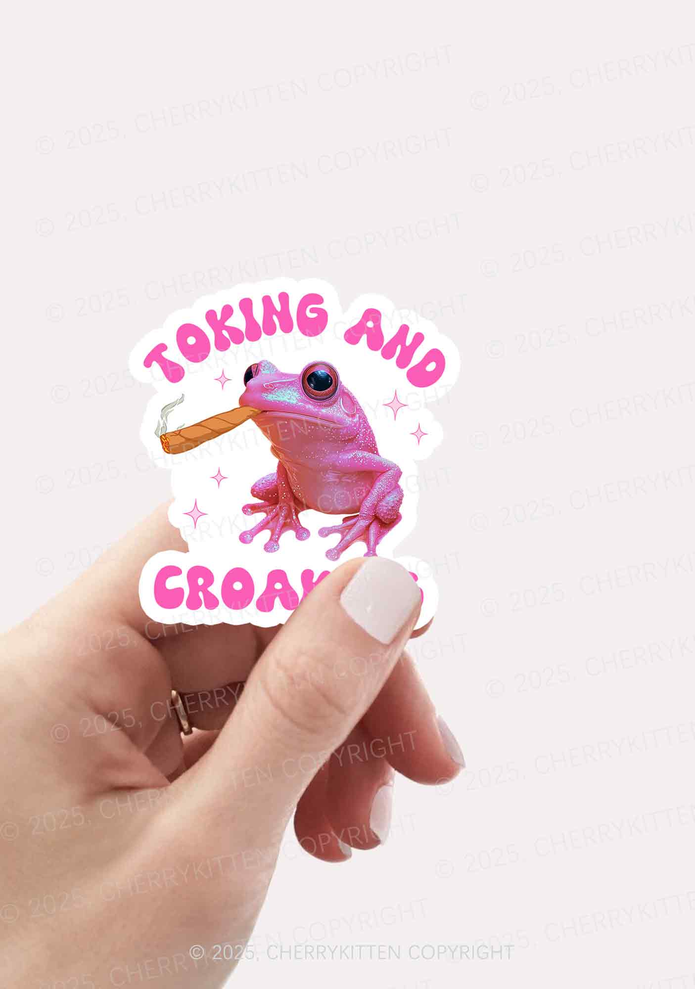 Toking And Croaking 1Pc Y2K Sticker Cherrykitten