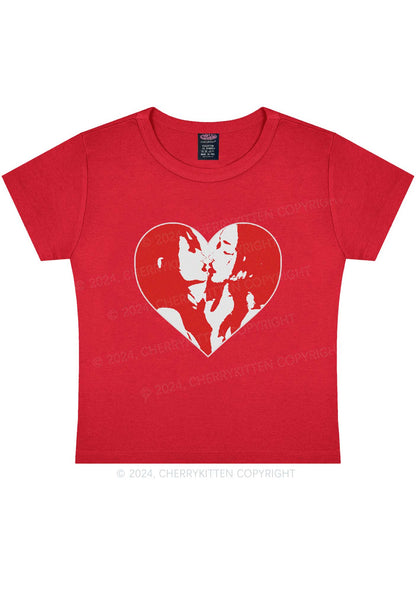 Kiss Girl Y2K Valentine's Day Baby Tee Cherrykitten