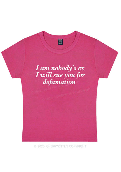 Sue You For Defamation Y2K Baby Tee Cherrykitten