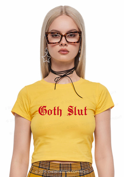 Goth Slxt Y2K Baby Tee Cherrykitten