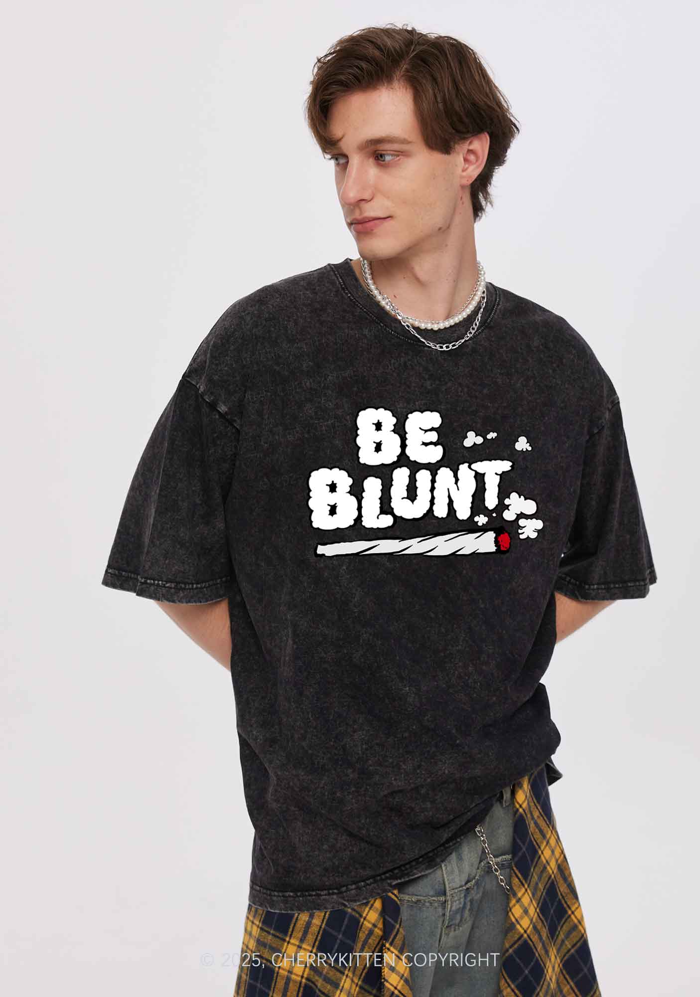 Be Blunt Y2K Washed Tee Cherrykitten