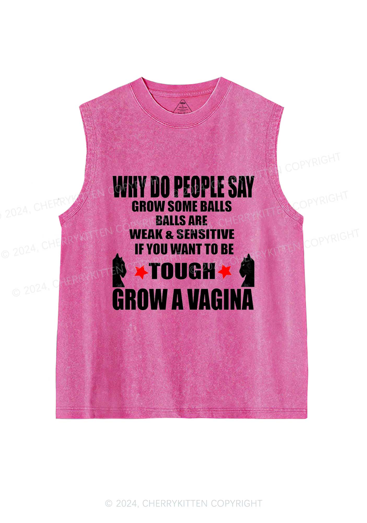 Grow Tough Y2K Washed Tank Cherrykitten