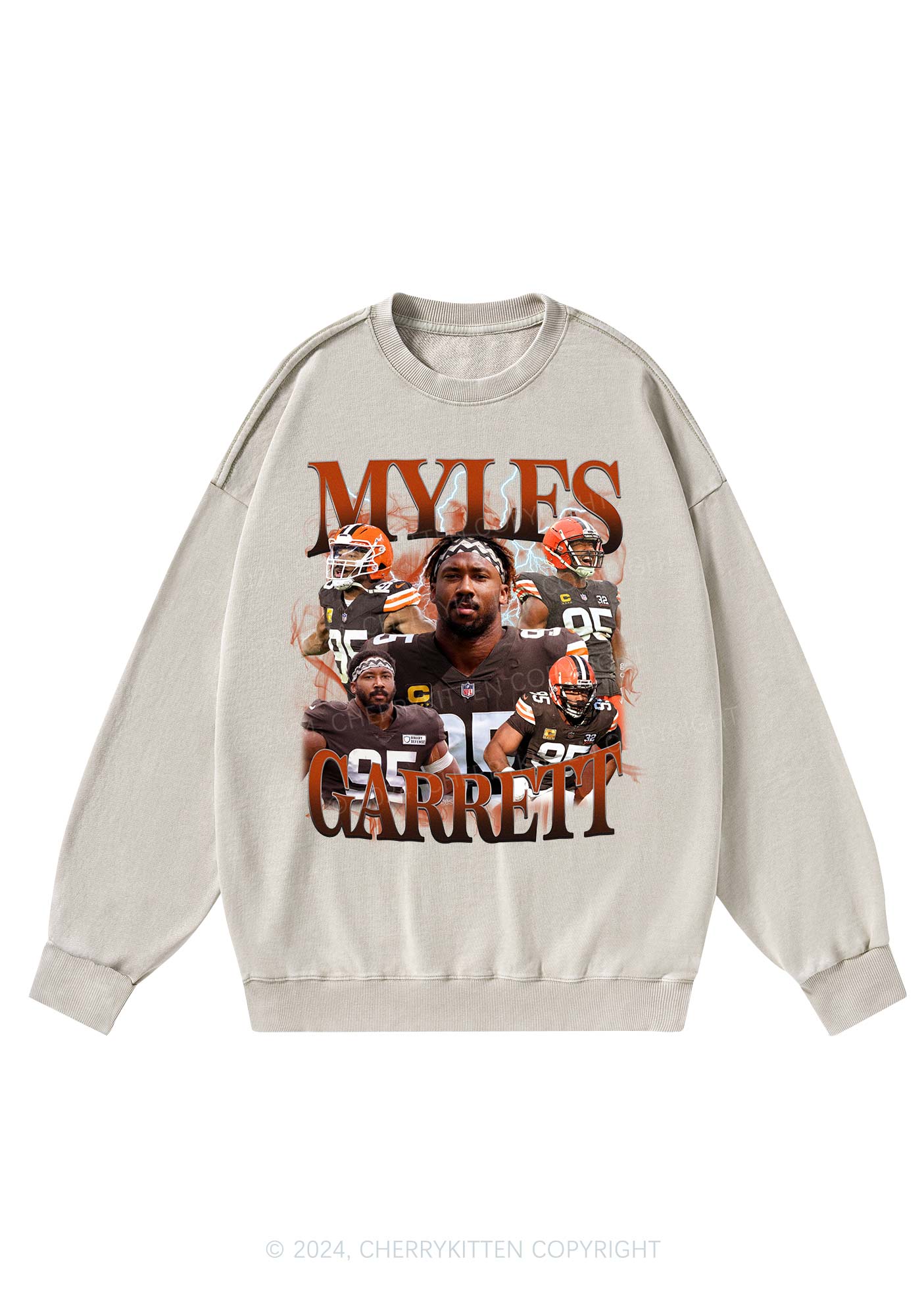 Red Myles Y2K Super Bowl Washed Sweatshirts Cherrykitten