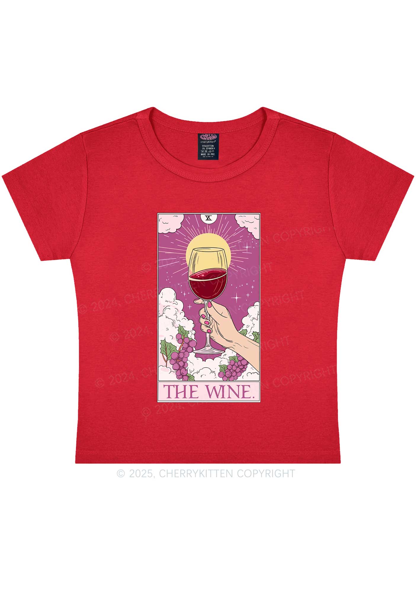 The Wine Y2K Baby Tee Cherrykitten