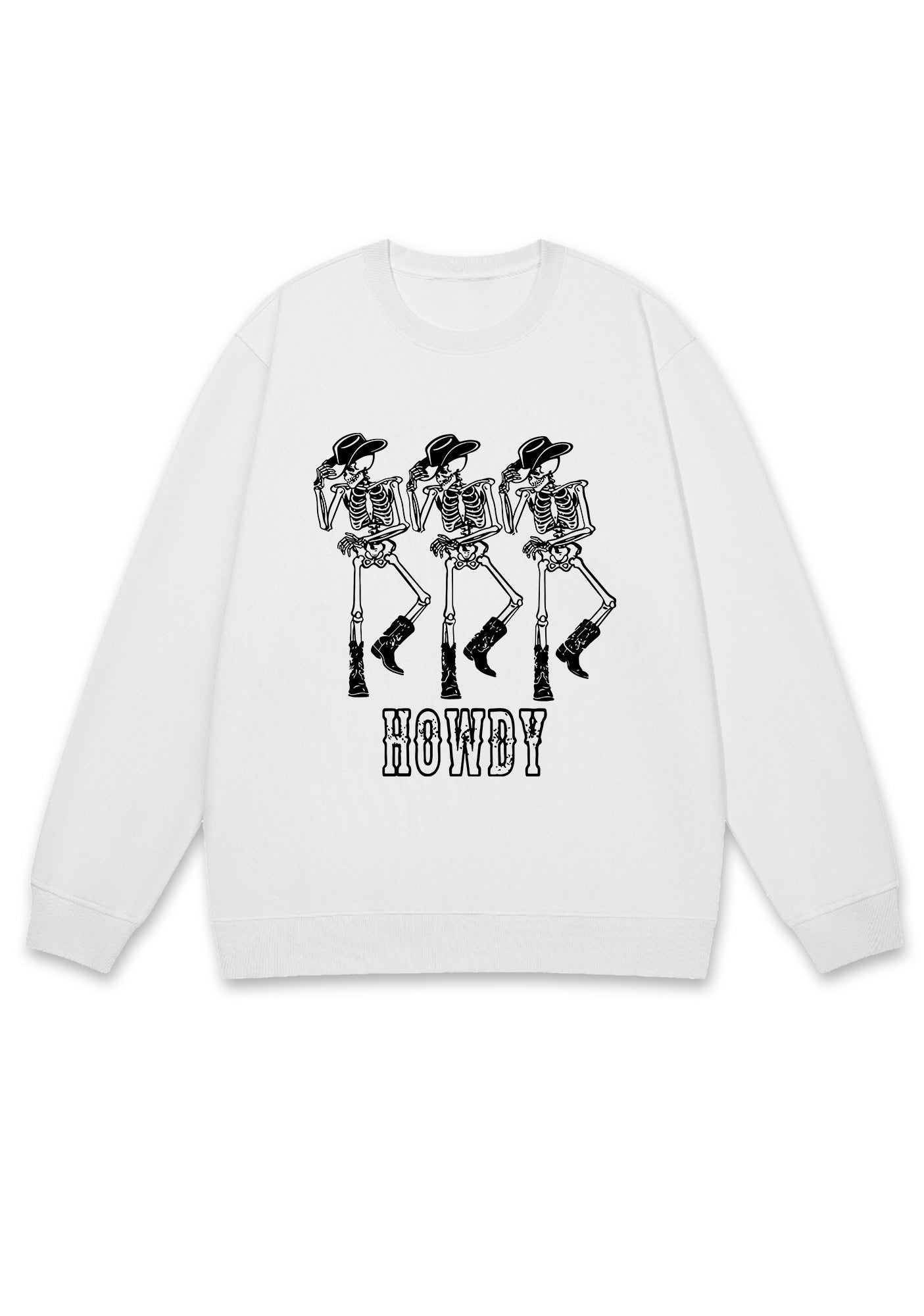 Halloween Howdy Dancing Skeletons Y2K Sweatshirt