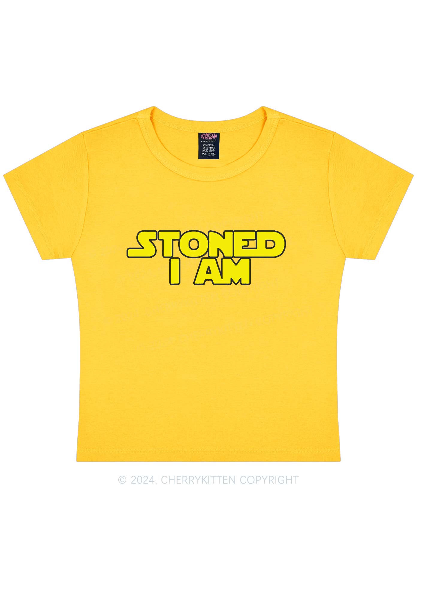 Stoned I Am Y2K Baby Tee Cherrykitten