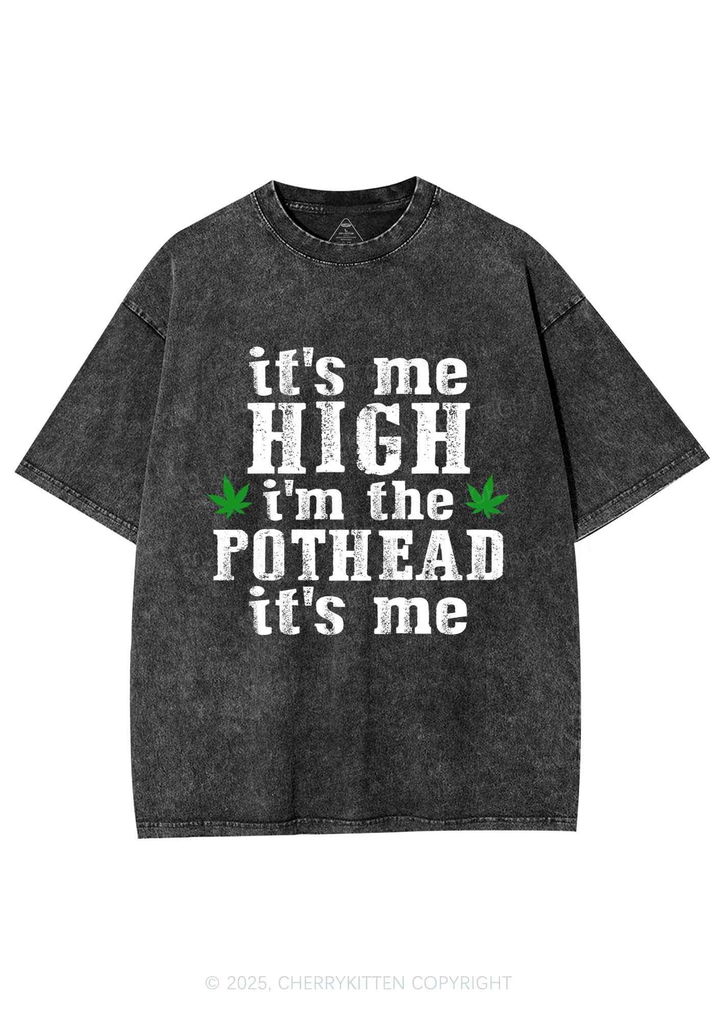 High Pothead Y2K Washed Tee Cherrykitten