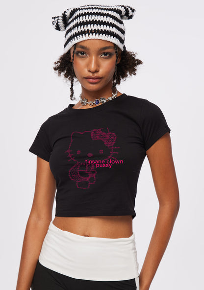 Insane Cat Puxxy Y2K Baby Tee Cherrykitten