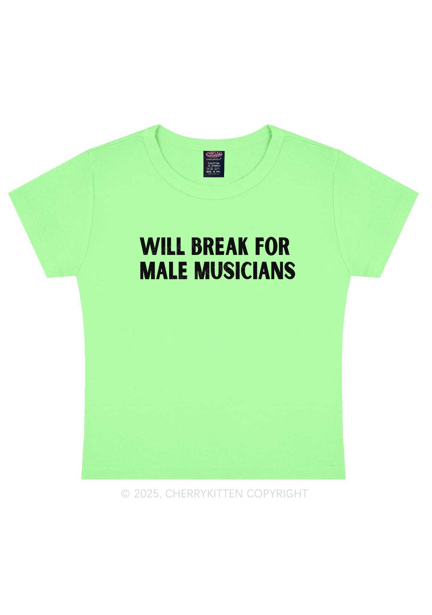 Break For Male Musicians Y2K Baby Tee Cherrykitten