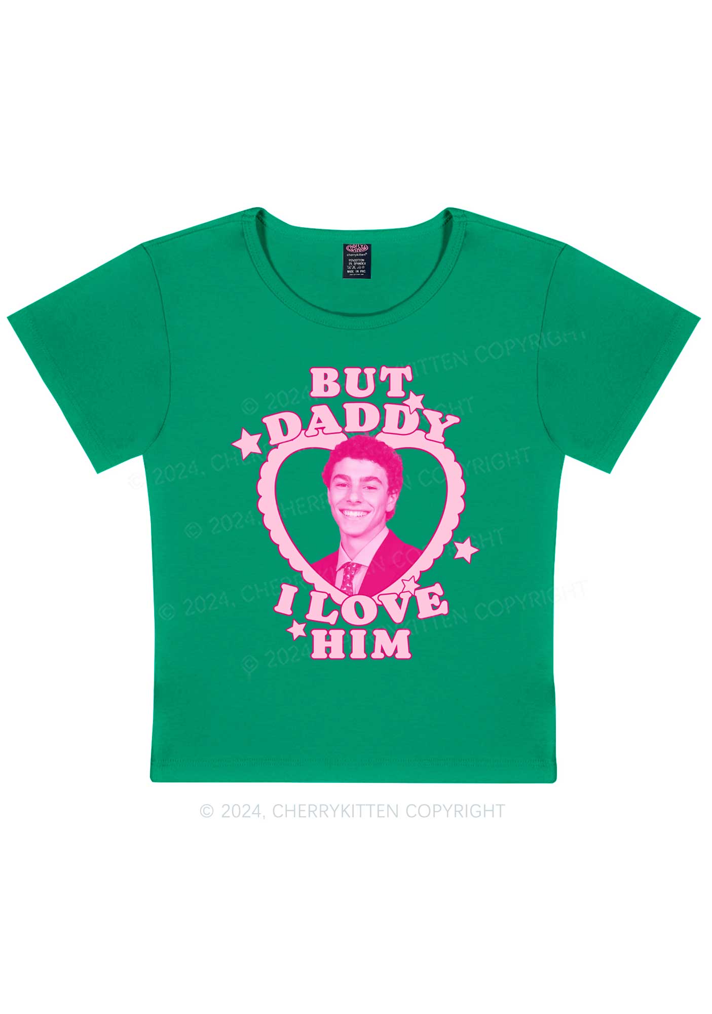 Daddy I Love Him Luigi Y2K Baby Tee Cherrykitten