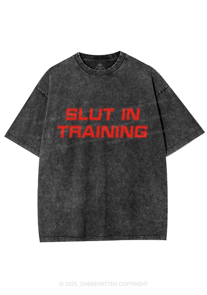 Slxt In Training Y2K Washed Tee Cherrykitten