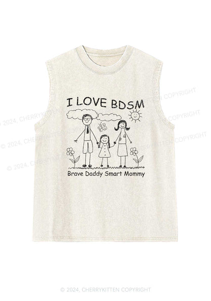 I Love BDSM Y2K Washed Tank Cherrykitten