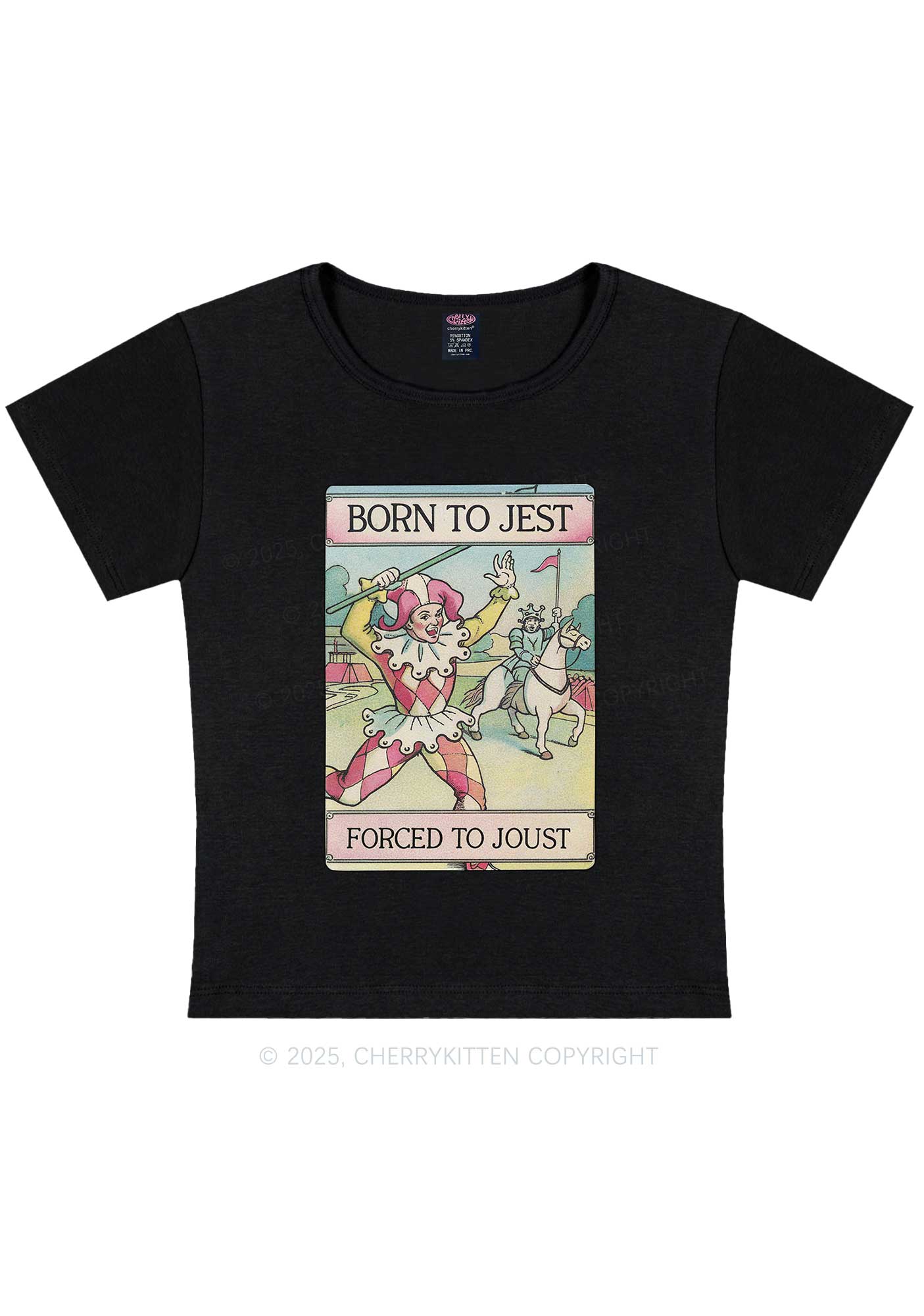 Forced To Joust Y2K Baby Tee Cherrykitten