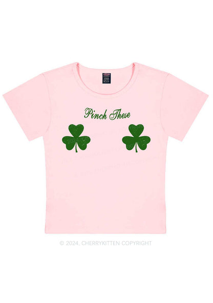 Pinch These St Patricks Y2K Baby Tee Cherrykitten